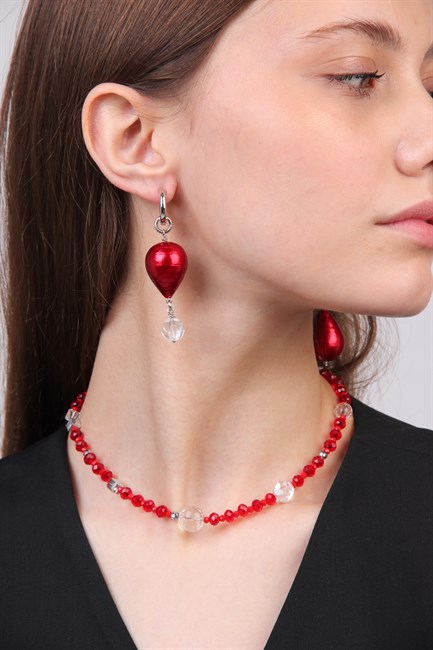 Серьги RED BUBBLE 003S - фото 4567