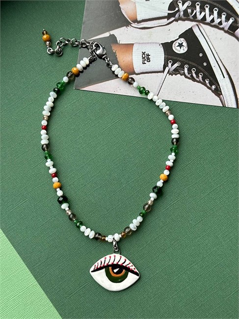 Колье с камнями ГЛАЗ 673К